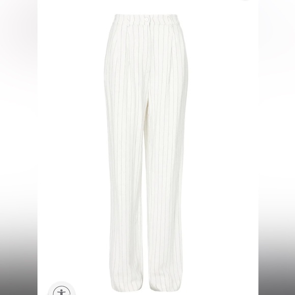 DONNI Pinstripe Pleated Pants Sz S - Picture 5 of 6